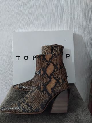 Botines Topshop efecto piel serpiente