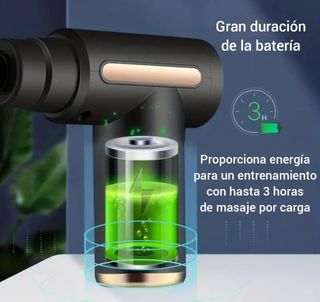 Pistola Masaje Muscular 4 Cabezales 6 Velocidades