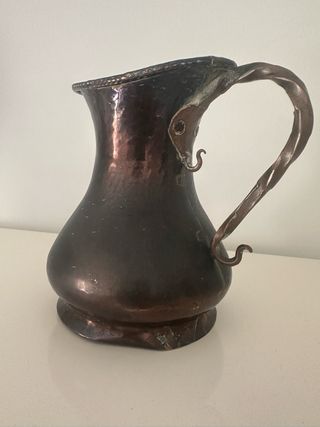 Jarra cobre artesanal “años 50/60” (leer descrip.)