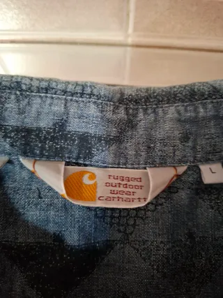 Camicia Carhartt Fantasia Geometrica Blu