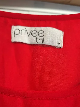 Vestido cort rojo lentejuelas Privé de TNL Talla M