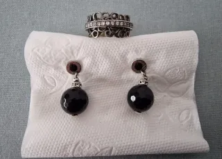 Conjunto Anillo y Pendientes Plata