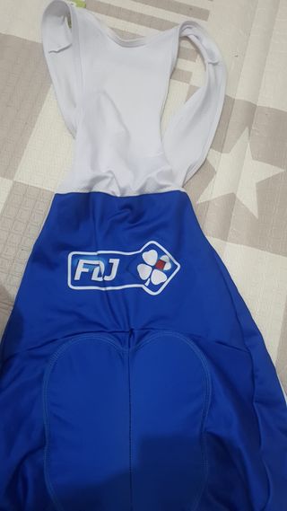 FDJ Team Cycling Bib Tights Blue/White