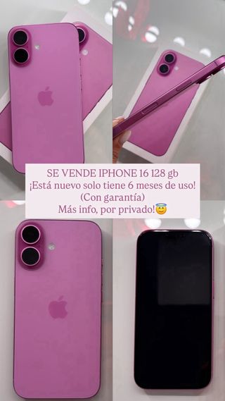 iPhone 16 Rosa 128GB Nuovo