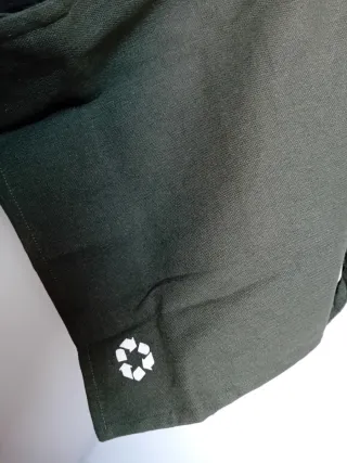 Borsa shopper verde con stampa