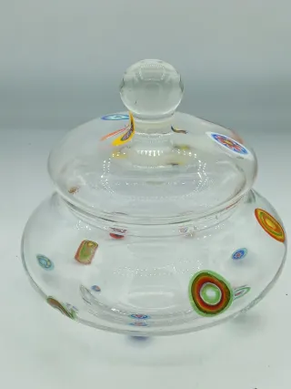 Porta bon bon vetro murrine 18 cm