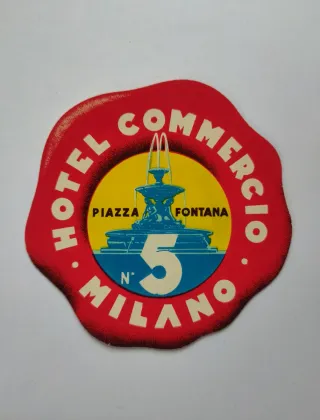 Lote 4 etiquetas vintage equipaje hotel