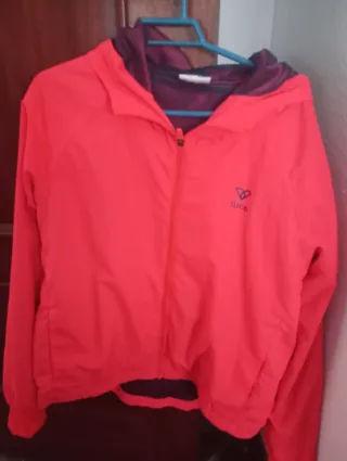 Cortavientos Ilico Sprinter color coral, forrado