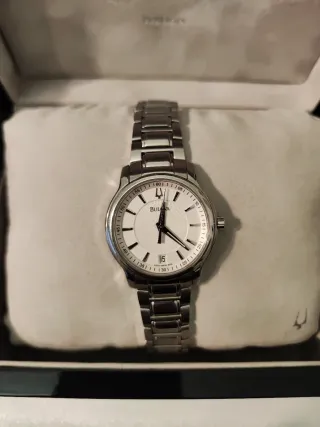 Reloj Bulova Mujer Esfera Blanca Swiss Made