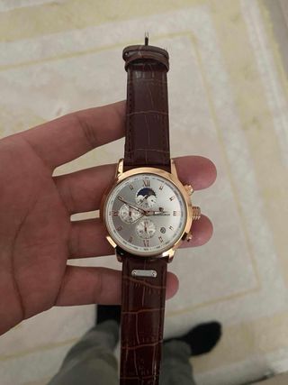 Orologio LIGE Uomo Oro e Marrone