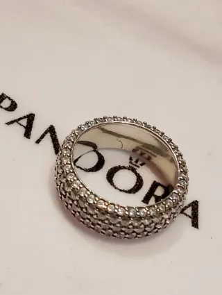 Anillo Pavé Plata inspirado  Pandora