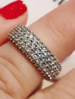 Anillo Pavé Plata inspirado  Pandora
