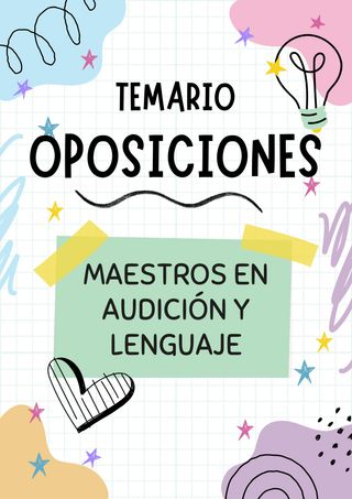 Temario Oposiciones Audición y Lenguaje