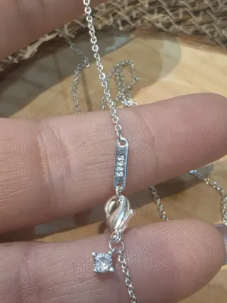 Colla plata Corazones