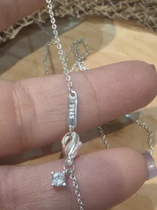 Colla plata Corazones