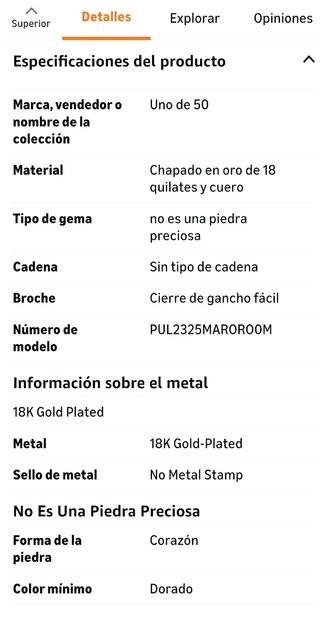 Pulsera UNOde50 Bañada en Oro 18k