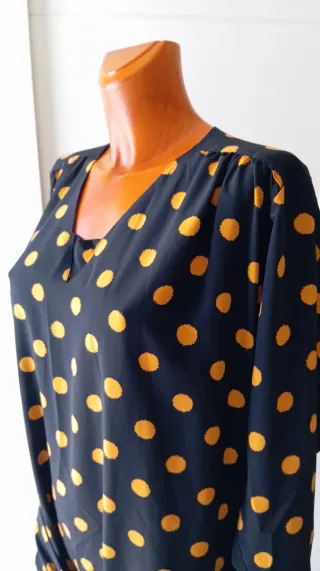 Vestido vintage  negro y amarillo