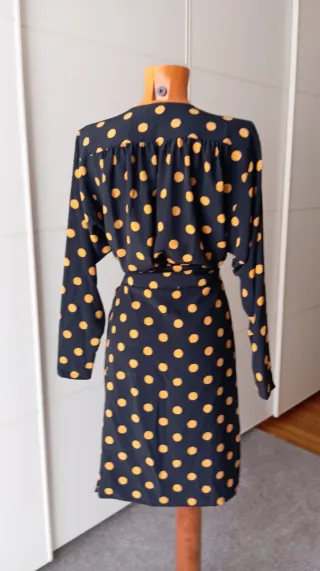 Vestido vintage  negro y amarillo