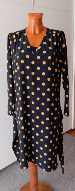 Vestido vintage  negro y amarillo