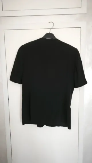 Giacca Ilia Misto Seta Nera Mezza Manica