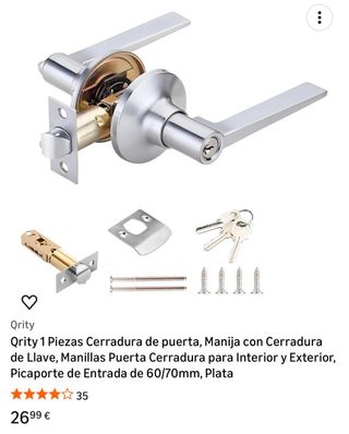 Cerradura de puerta con llaves