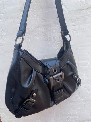 Bolso baguette negro estilo Y2K vintage