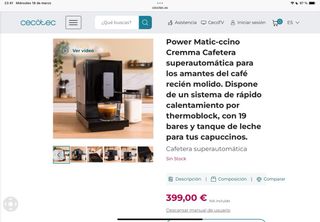 Cafetera súper Automática Cecotec
