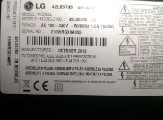 LG 42LS570S Smart TV.