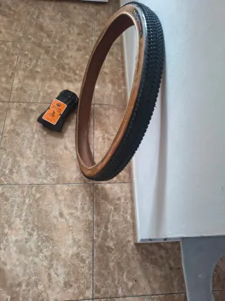 2 Cubiertas Bici 26 Marrón/Negro,ANTI-PINCHAZOS