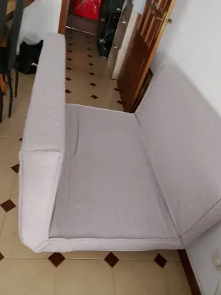 Sofá cama beige/gris tela