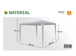 Carpa BLANCA Plegable,Cenador,Pergola 3x3m Jardín