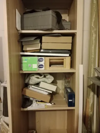 Armario PAX 4 baldas roble tinte blanco