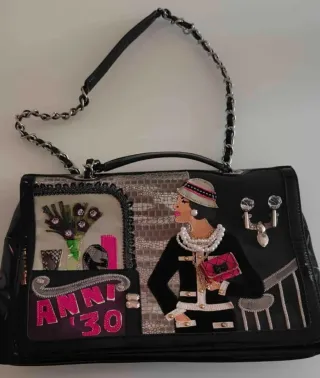 Borsa Braccialini donna nera e rosa