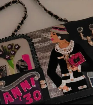 Borsa Braccialini donna nera e rosa