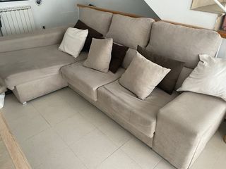Sofá Comedor Beige y Marrón