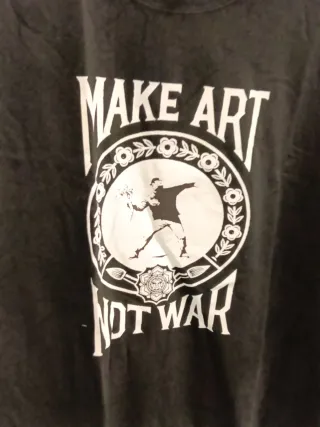 Camiseta Banksy Make Art Not War Talla 3XL