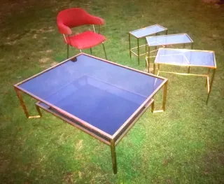 Gran mesa BRONCE Y CRISTAL