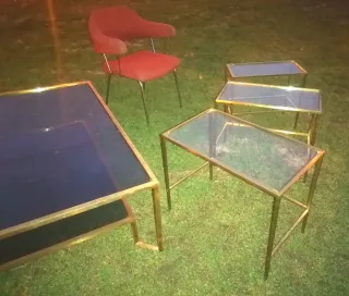 Gran mesa BRONCE Y CRISTAL