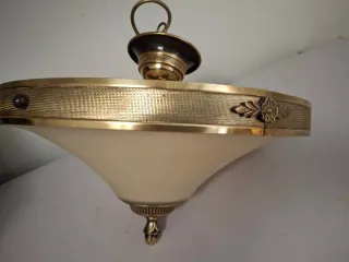 Lampade vintage dorate e beige