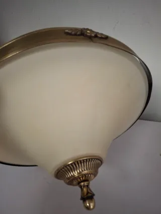 Lampade vintage dorate e beige