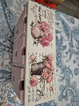 Joyero Cajonera Pequeña Flores Vintage