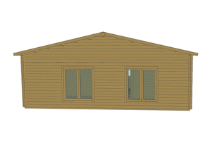 Casa de madera 72 m2 - 2 habitaciones