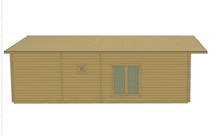 Casa de madera 72 m2 - 2 habitaciones