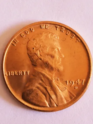 MONEDA 1 CENTAVO LINCOLN.1947D.SIN CIRCULAR.