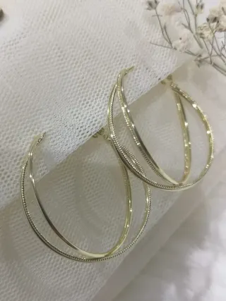 Pendientes Aro Oro Laminado 14k