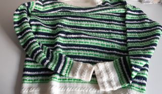 Jersey Naf Naf rayas verde y azul