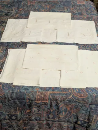 Sábanas algodón 100% bordadas.Vintage.