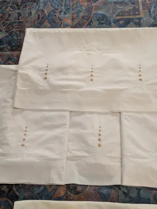 Sábanas algodón 100% bordadas.Vintage.