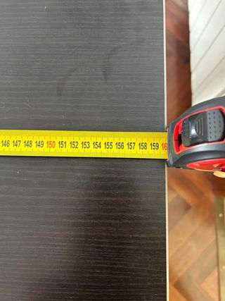 Mesa escritorio madera y metal negra