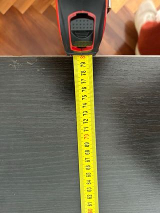 Mesa escritorio madera y metal negra